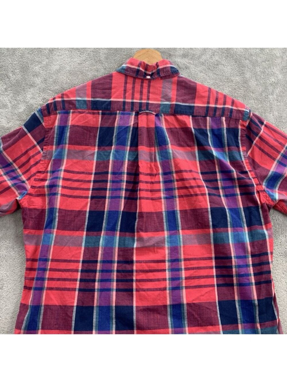 Gitman Bros 40th Anniversary Shirt Men Large Plaid Short Sleeve Button Up Preppy - Picture 9 of 9
